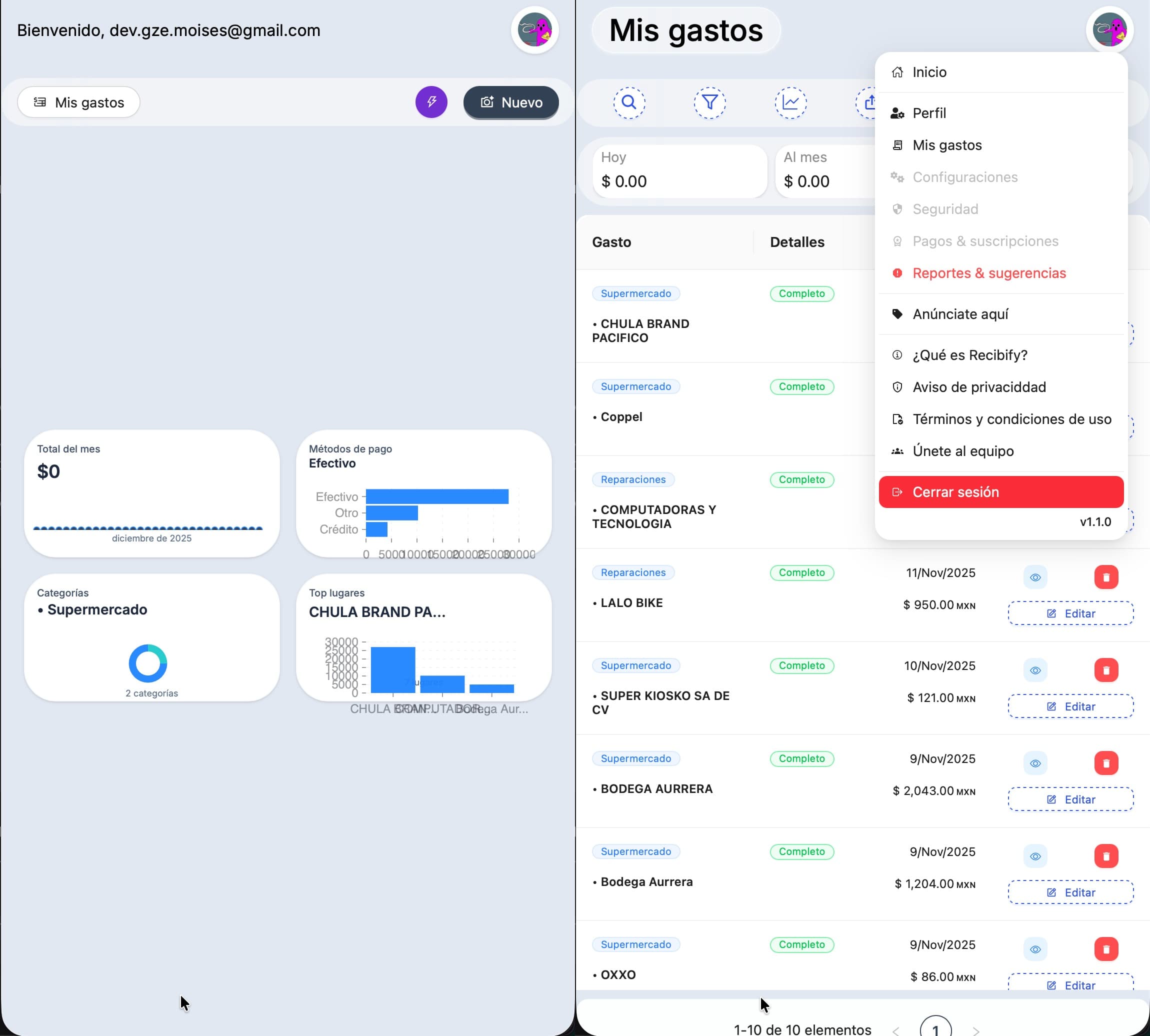 App Control de Gastos (MVP DEMO)